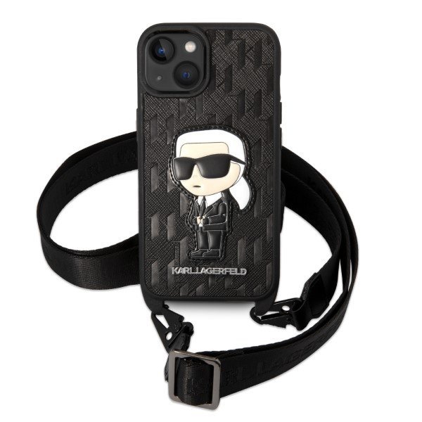 Karl Lagerfeld KLHCP14MSTKMK iPhone 14 Plus / 15 Plus 6,7&quot; czarny/black hardcase Monogram Ikonik Patch