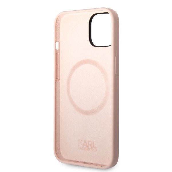 Karl Lagerfeld KLHMP14MSNIKBCP iPhone 14 Plus / 15 Plus 6,7&quot; hardcase różowy/pink Silicone Ikonik Magsafe