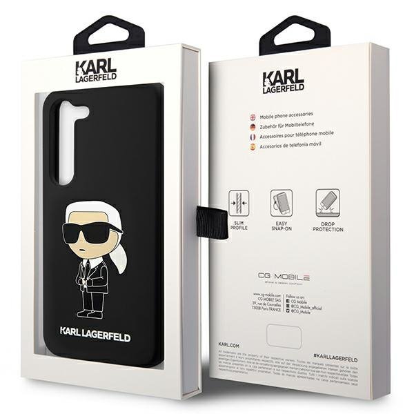 Karl Lagerfeld KLHCS23SSNIKBCK S23 S911 hardcase czarny/black Silicone Ikonik