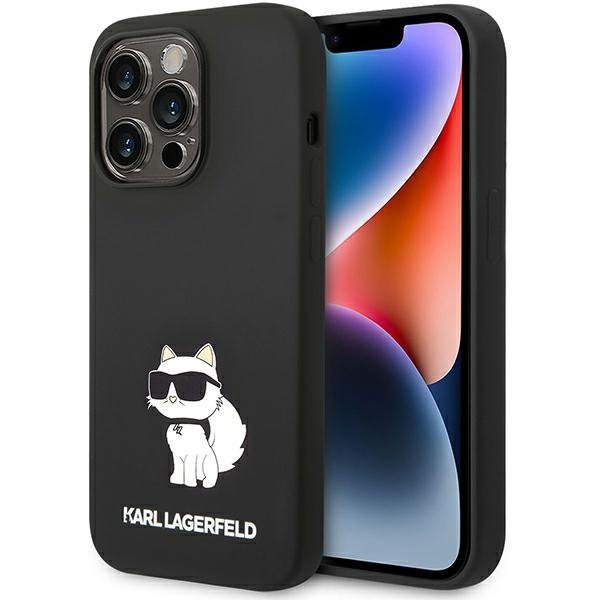 Karl Lagerfeld KLHMP14LSNCHBCK iPhone 14 Pro 6,1&quot; hardcase czarny/black Silicone Choupette MagSafe