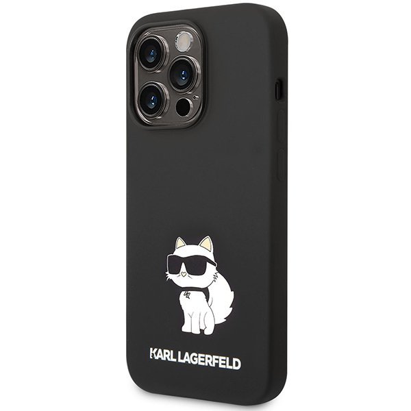 Karl Lagerfeld KLHMP14LSNCHBCK iPhone 14 Pro 6,1&quot; hardcase czarny/black Silicone Choupette MagSafe