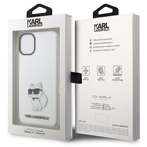 Karl Lagerfeld KLHCN61HNCHTCT iPhone 11 / Xr 6,1&quot; transparent hardcase Ikonik Choupette
