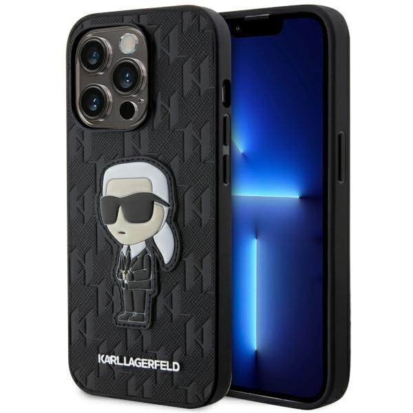 Karl Lagerfeld KLHCP14LSAKHPKK iPhone 14 Pro 6.1&quot; czarny/black Saffiano Monogram Ikonik