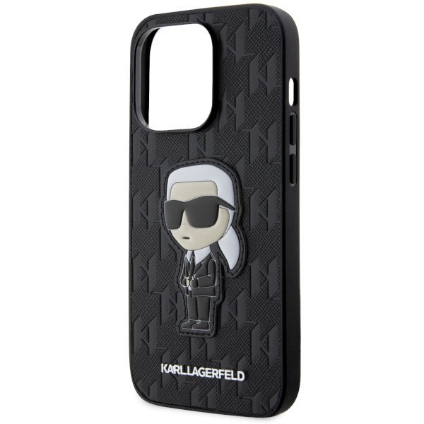 Karl Lagerfeld KLHCP14LSAKHPKK iPhone 14 Pro 6.1&quot; czarny/black Saffiano Monogram Ikonik