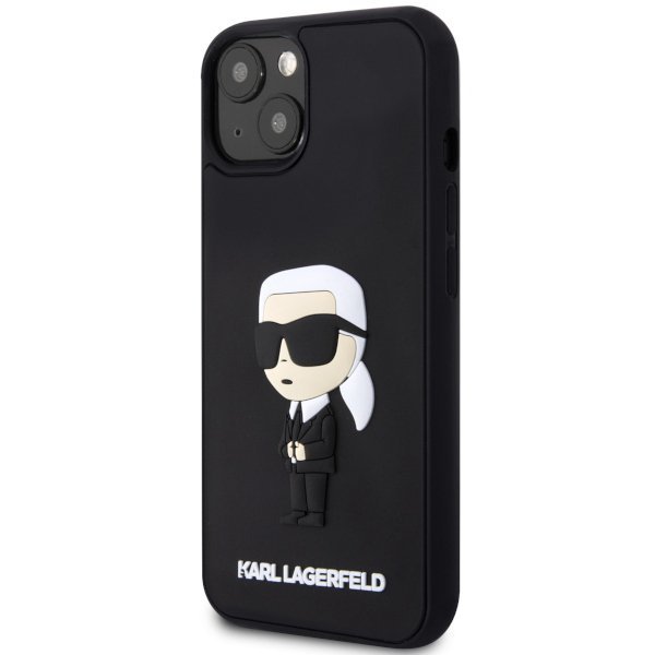 Karl Lagerfeld KLHCP14M3DRKINK iPhone 14Plus / 15 Plus 6.7&quot; czarny/black hardcase Rubber Ikonik 3D