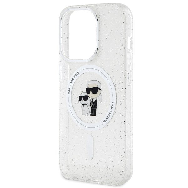Karl Lagerfeld KLHMP14LHGKCNOT iPhone 14 Pro 6.1&quot; transparent hardcase Karl&Choupette Glitter MagSafe