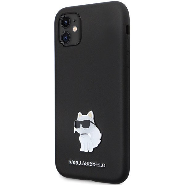 Karl Lagerfeld KLHCN61SMHCNPK iPhone 11 / Xr 6.1&quot; czarny/black hardcase Silicone C Metal Pin