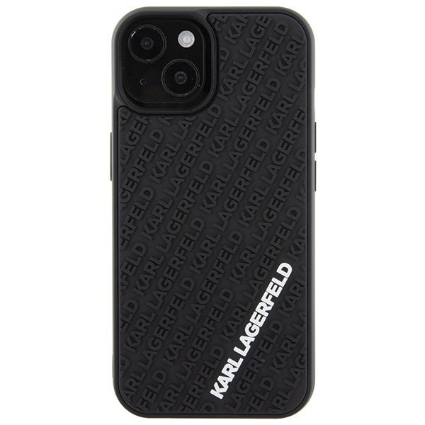Karl Lagerfeld KLHCP15S3DMKRLK iPhone 15 / 14 / 13 6.1&quot; czarny/black hardcase 3D Rubber Multi Logo