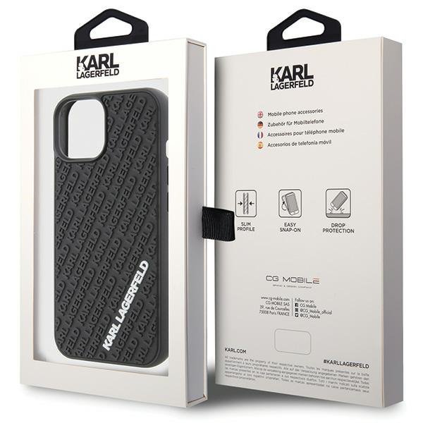 Karl Lagerfeld KLHCP15S3DMKRLK iPhone 15 / 14 / 13 6.1&quot; czarny/black hardcase 3D Rubber Multi Logo