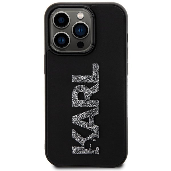 Karl Lagerfeld KLHCP15L3DMBKCK iPhone 15 Pro 6.1&quot; czarny/black hardcase 3D Rubber Glitter Logo