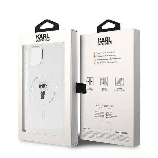 Karl Lagerfeld KLHMP15MHFCKNOT iPhone 15 Plus / 14 Plus 6.7&quot; transparent hardcase IML Ikonik MagSafe