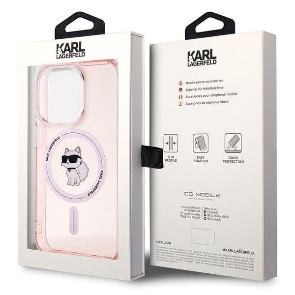 Karl Lagerfeld KLHMP15LHFCCNOP iPhone 15 Pro 6.1&quot; różowy/pink hardcase IML Choupette MagSafe