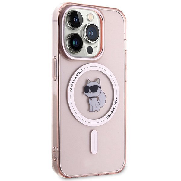 Karl Lagerfeld KLHMP15XHFCCNOP iPhone 15 Pro Max 6.7&quot; różowy/pink hardcase IML Choupette MagSafe