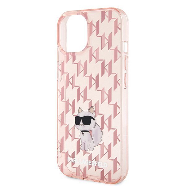 Karl Lagerfeld KLHCP15SHNCMKLP iPhone 15 / 14 / 13 6.1&quot; różowy/pink hardcase Monogram Choupette