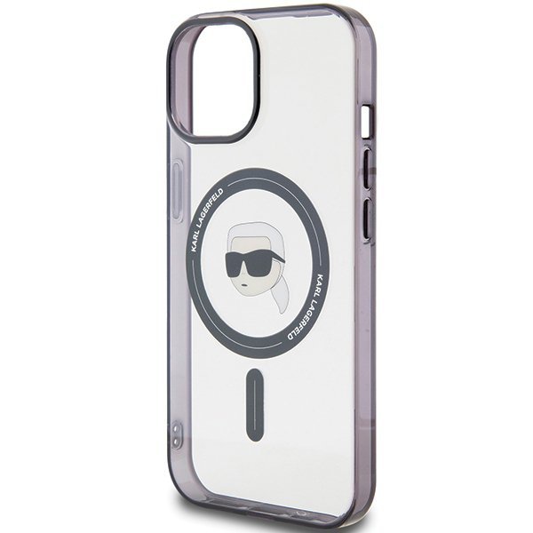 Karl Lagerfeld KLHMP15SHKHNOTK iPhone 15 / 14 / 13 6.1&quot; transparent hardcase IML Karl`s Head MagSafe