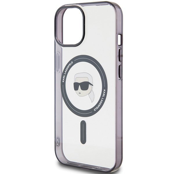 Karl Lagerfeld KLHMP15MHKHNOTK iPhone 15 Plus / 14 Plus 6.7&quot; transparent hardcase IML Karl`s Head MagSafe
