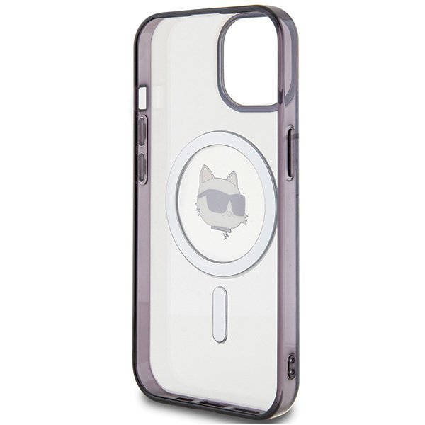 Karl Lagerfeld KLHMP15MHCHNOTK iPhone 15 Plus / 14 Plus 6.7&quot; transparent hardcase IML Choupette`s Head MagSafe