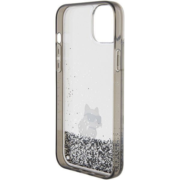 Karl Lagerfeld KLHCP15MLKCNSK iPhone 15 Plus / 14 Plus 6.7&quot; transparent hardcase Liquid Glitter Choupette