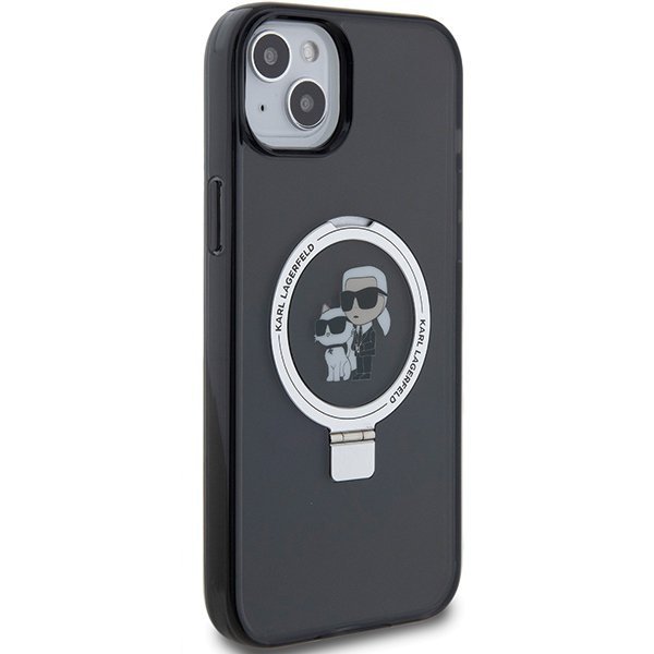 Karl Lagerfeld KLHMP15MHMRSKCK iPhone 15 Plus / 14 Plus 6.7&quot;czarny/black hardcase Ring Stand Karl&Choupettte MagSafe