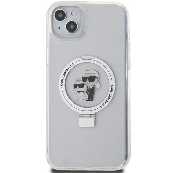 Karl Lagerfeld KLHMP15MHMRSKCH iPhone 15Plus / 14 Plus 6.7&quot; biały/white hardcase Ring Stand Karl&Choupettte MagSafe