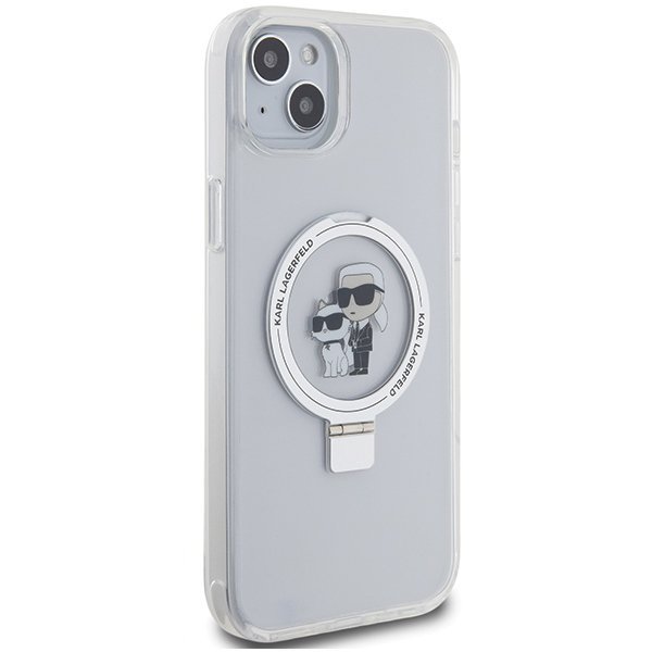 Karl Lagerfeld KLHMP15MHMRSKCH iPhone 15Plus / 14 Plus 6.7&quot; biały/white hardcase Ring Stand Karl&Choupettte MagSafe