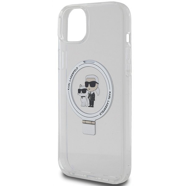 Karl Lagerfeld KLHMP15MHMRSKCH iPhone 15Plus / 14 Plus 6.7&quot; biały/white hardcase Ring Stand Karl&Choupettte MagSafe