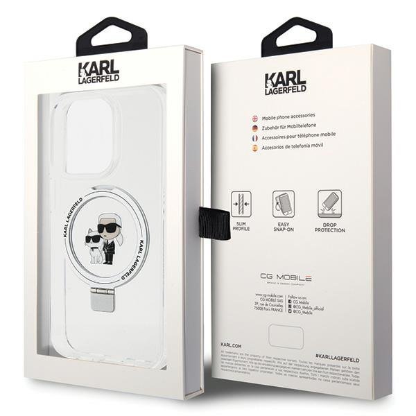 Karl Lagerfeld KLHMP15XHMRSKCH iPhone 15Pro Max 6.7&quot; biały/white hardcase Ring Stand Karl&Choupettte MagSafe