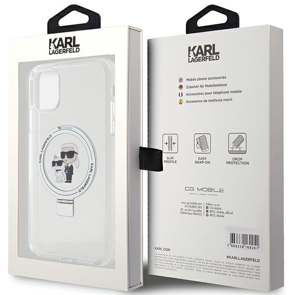 Karl Lagerfeld KLHMN61HMRSKCH iPhone 11 / Xr 6.1&quot; biały/white hardcase Ring Stand Karl&Choupettte MagSafe