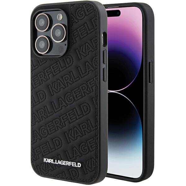 Karl Lagerfeld KLHCP15LPQKPMK iPhone 15 Pro 6.1&quot; czarny/black hardcase Quilted K Pattern