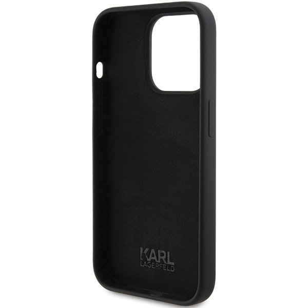 Karl Lagerfeld KLHCP15LSKSBMCK iPhone 15 Pro 6.1&quot; czarny/black hardcase Silicone Karl Script
