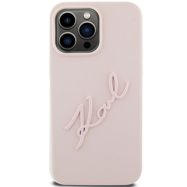 Karl Lagerfeld KLHCP15LSKSBMCP iPhone 15 Pro 6.1&quot; różowy/pink hardcase Silicone Karl Script