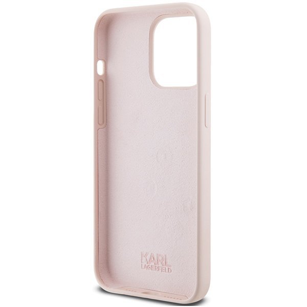 Karl Lagerfeld KLHCP15LSKSBMCP iPhone 15 Pro 6.1&quot; różowy/pink hardcase Silicone Karl Script