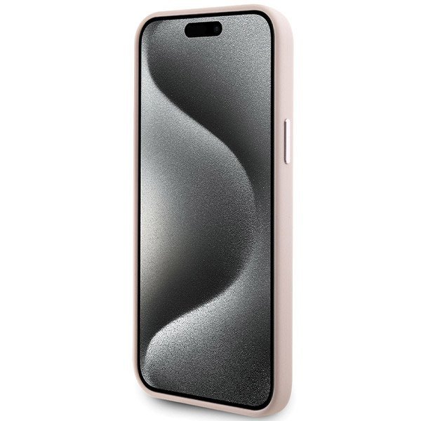 Karl Lagerfeld KLHCP15MSMHCNPP iPhone 15 Plus / 14 Plus 6.7&quot; różowy/pink Silicone Choupette Metal Pin