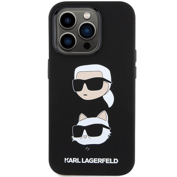 Karl Lagerfeld KLHCP15LSDHKCNK iPhone 15Pro 6.1&quot; czarny/black Silicone Karl&Choupette Head