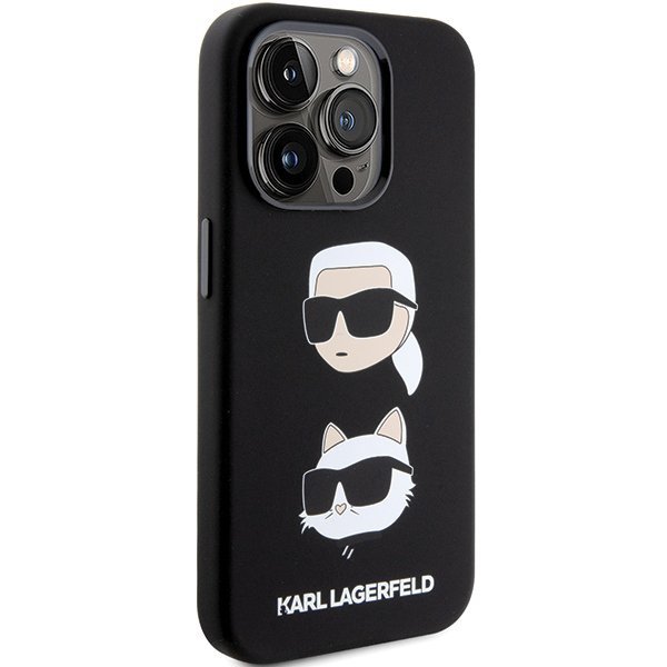 Karl Lagerfeld KLHCP15XSDHKCNK iPhone 15 Pro Max 6.7&quot; czarny/black Silicone Karl&Choupette Head