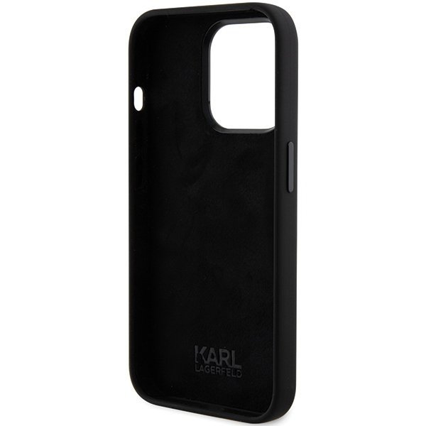 Karl Lagerfeld KLHCP15XSDHKCNK iPhone 15 Pro Max 6.7&quot; czarny/black Silicone Karl&Choupette Head