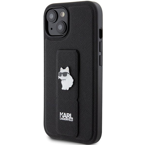 Karl Lagerfeld KLHCP15MGSACHPK iPhone 15 Plus / 14 Plus 6.7&quot; czarny/black hardcase Gripstand Saffiano Choupette Pins