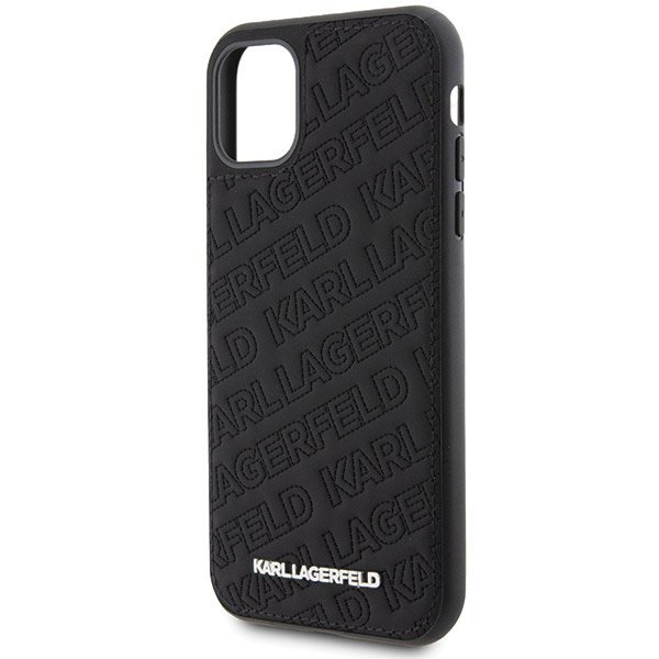 Karl Lagerfeld KLHCN61PQKPMK iPhone 11 / Xr 6.1&quot; czarny/black hardcase Quilted K Pattern