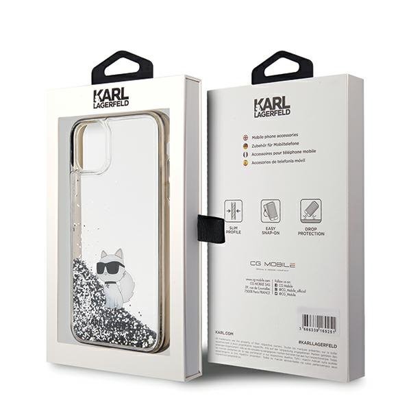 Karl Lagerfeld KLHCN61LKCNSK iPhone 11 / Xr 6.1&quot; transparent hardcase Liquid Glitter Choupette