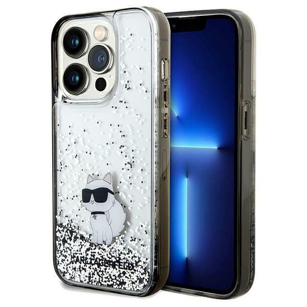 Karl Lagerfeld KLHCP14LLKCNSK iPhone 14 Pro 6.1&quot; transparent hardcase Liquid Glitter Choupette