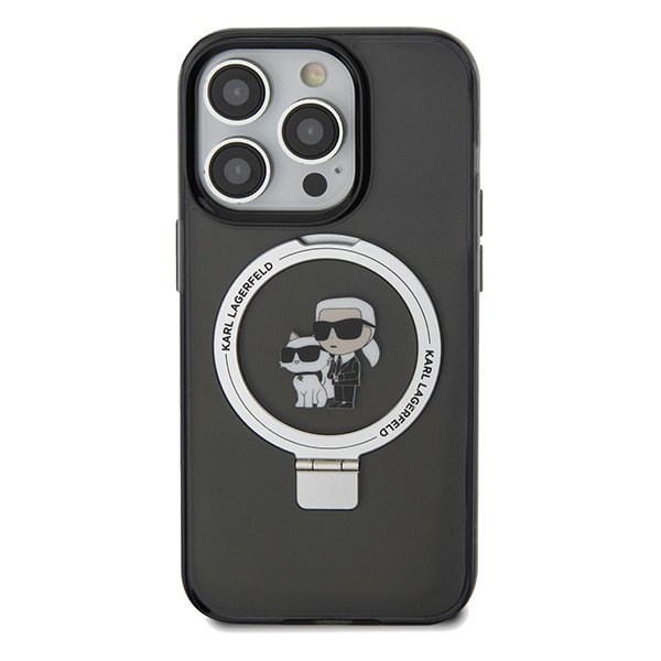 Karl Lagerfeld KLHMP14XHMRSKCK iPhone 14 Pro Max 6.7&quot; czarny/black hardcase Ring Stand Karl&Choupettte MagSafe