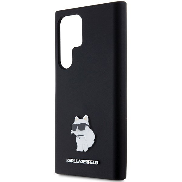 Karl Lagerfeld KLHCS24LSMHCNPK S24 Ultra S928 czarny/black hardcase Silicone Choupette Metal Pin