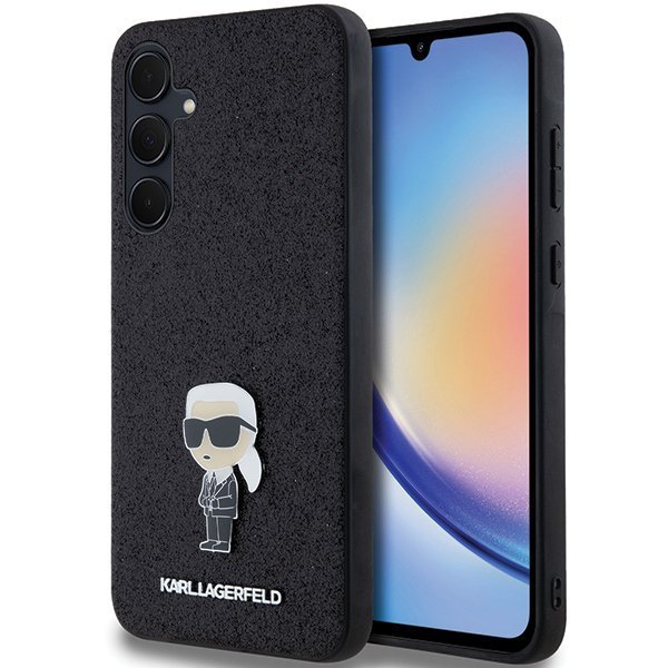 Karl Lagerfeld KLHCSA35GKNPSK A35 A356 czarny/black hardcase Fixed Glitter Ikonik Logo Metal Pin