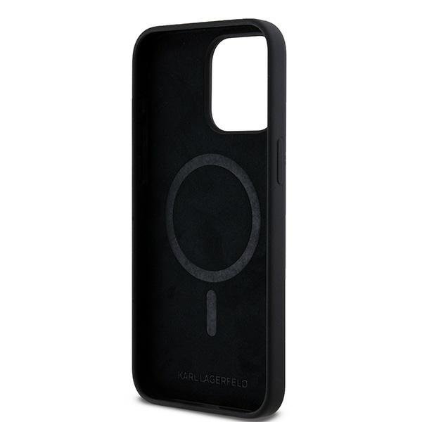Karl Lagerfeld KLHMP15XSCMKCRHK iPhone 15 Pro Max 6.7&quot; czarny/black hardcase Silicone Karl & Choupette Ring MagSafe