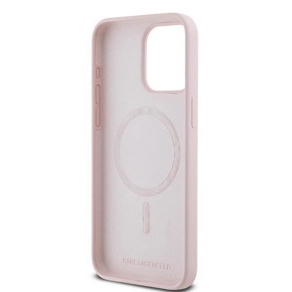 Karl Lagerfeld KLHMP15XSCMKCRHP iPhone 15 Pro Max 6.7&quot; różowy/pink hardcase Silicone Karl & Choupette Ring MagSafe