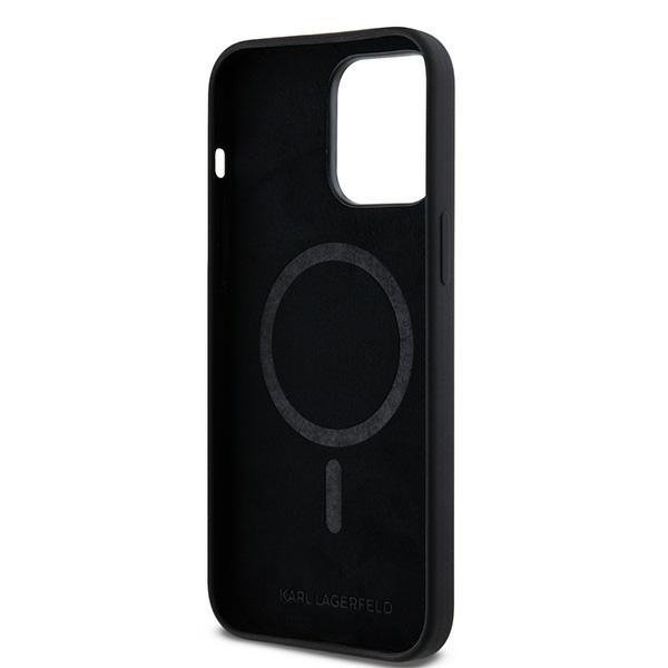 Karl Lagerfeld KLHMP14XSCMKCRHK iPhone 14 Pro Max 6.7&quot; czarny/black hardcase Silicone Karl & Choupette MagSafe