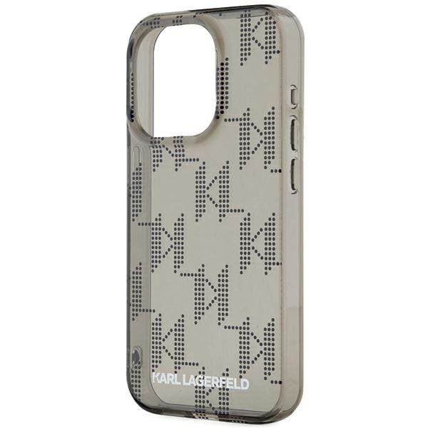 Karl Lagerfeld KLHCP15LHKDPNSK iPhone 15 Pro 6.1&quot; czarny/black hardcase IML Mono KL Pattern & Cord