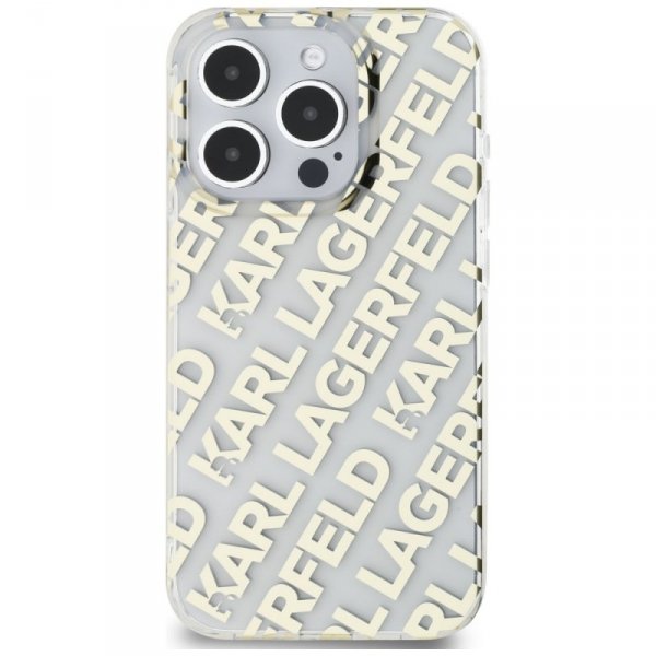 Karl Lagerfeld KLHCP15XHKFOEMD iPhone 15 Pro Max 6.7&quot; złoty/gold hardcase IML Fullover  Logo
