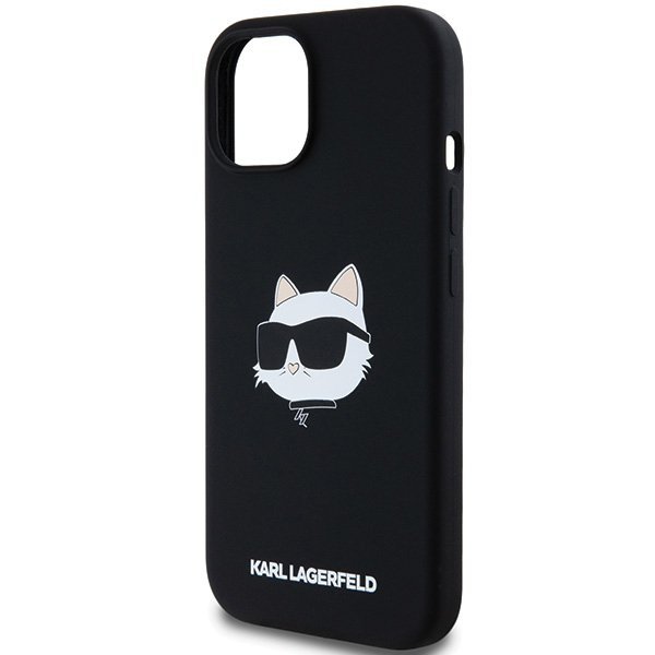 Karl Lagerfeld KLHMP15MSCHPPLK iPhone 15 Plus / 14 Plus 6.7&quot; czarny/black hardcase Silicone Choupette Head MagSafe