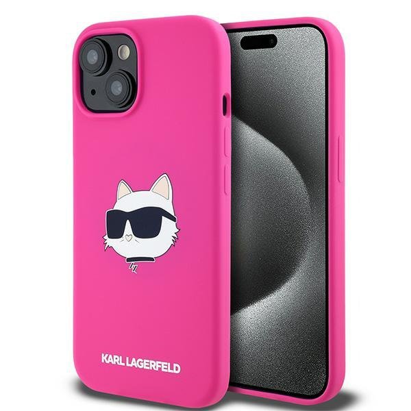 Karl Lagerfeld KLHMP15MSCHPPLF iPhone15 Plus / 14 Plus 6.7&quot; różowy/fuschia hardcase Silicone Choupette Head MagSafe